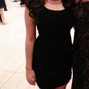 BCBG tiered tulle black mini cocktail dress-size 6